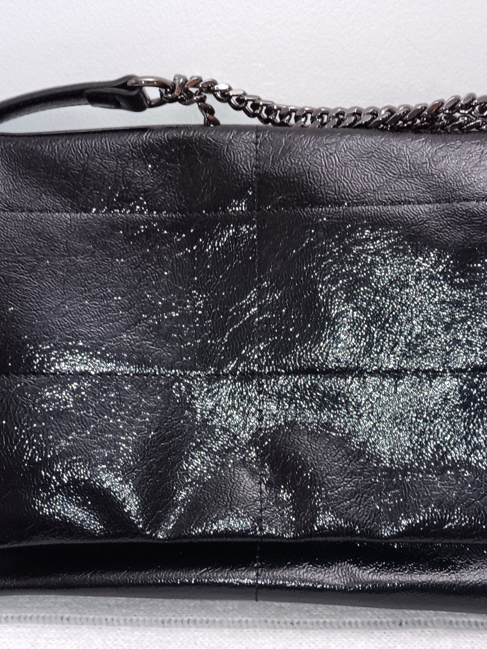 The House Of HARLOW 1960 Sleek Black Shoulder Bag with Chain Strap